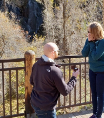 A proposal at Bridle Falls.